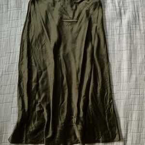 Quince Black A-Line Midi Skirt for Work